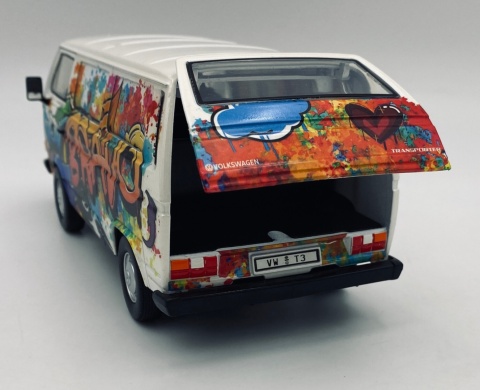 VW Type 2 (T3) Transporter 1:24 Motormax 79599 grafifiti