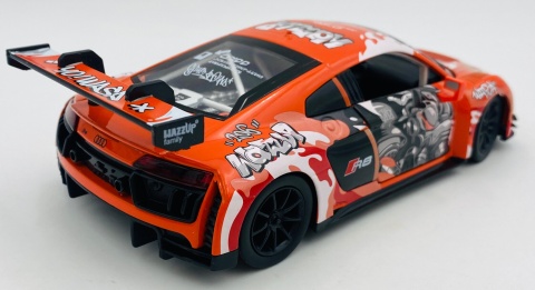 AUDI R8 LMS WASA światło dźwięk model METAL 1:24 MSZ 68291A orange graffiti