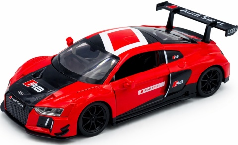 AUDI R8 LMS światło dźwięk model METAL 1:24 MSZ 68262A czerwony