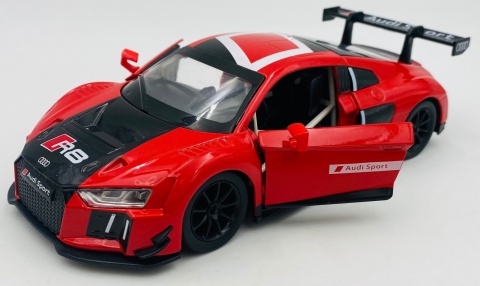 AUDI R8 LMS światło dźwięk model METAL 1:24 MSZ 68262A czerwony