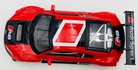 AUDI R8 LMS światło dźwięk model METAL 1:24 MSZ 68262A czerwony