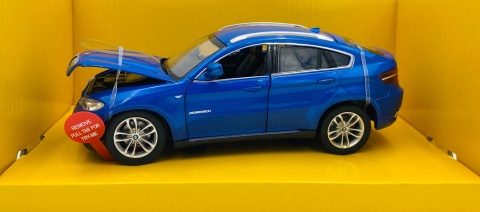 BMW X6 xDrive50i światło dźwięk model METAL 1:26 MSZ 68250A niebieski