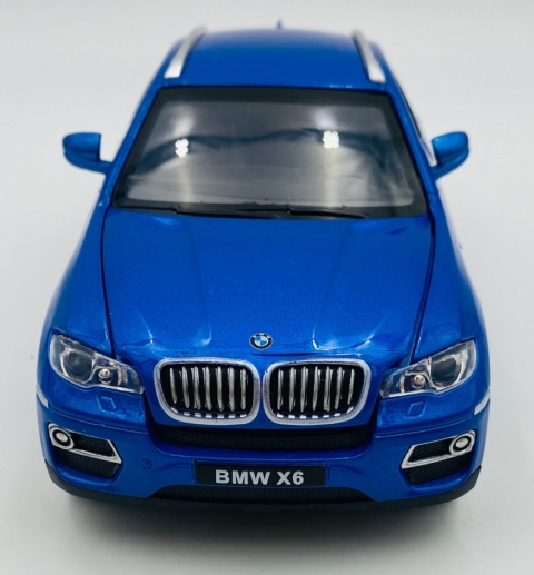 BMW X6 xDrive50i światło dźwięk model METAL 1:26 MSZ 68250A niebieski