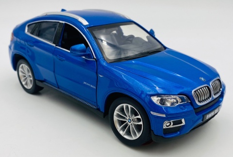 BMW X6 xDrive50i światło dźwięk model METAL 1:26 MSZ 68250A niebieski