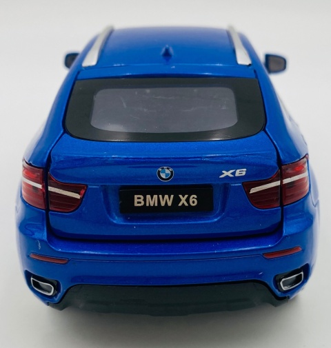 BMW X6 xDrive50i światło dźwięk model METAL 1:26 MSZ 68250A niebieski