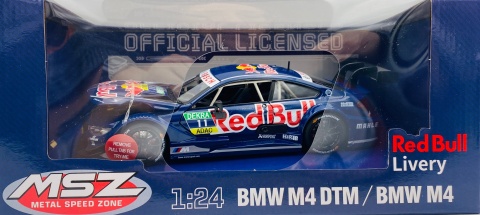 BMW M4 DTM #11 Red Bull światło dźwięk model METAL 1:24 MSZ 68295