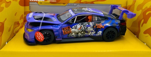 BMW M4 GT3 WASA światło dźwięk model METAL 1:24 MSZ 68296A fiolet graffiti