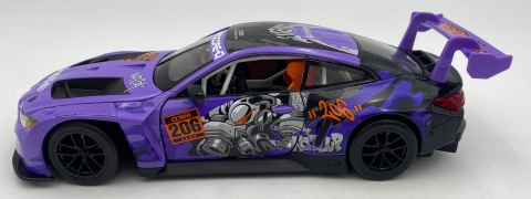 BMW M4 GT3 WASA światło dźwięk model METAL 1:24 MSZ 68296A fiolet graffiti