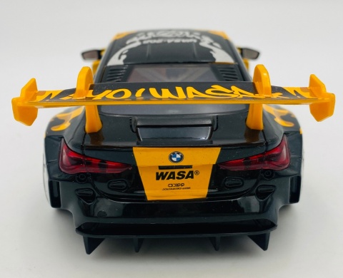BMW M4 GT3 WASA światło dźwięk model METAL 1:24 MSZ 68296A żółty graffiti
