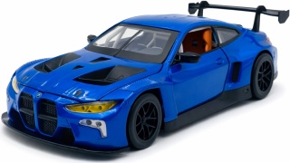 BMW M4 GT3 światło dźwięk model METAL 1:24 MSZ 68277A niebieski