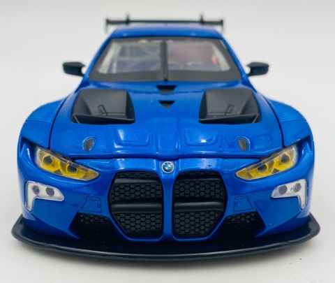BMW M4 GT3 światło dźwięk model METAL 1:24 MSZ 68277A niebieski