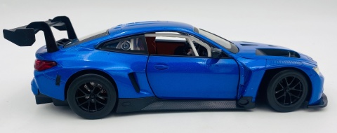 BMW M4 GT3 światło dźwięk model METAL 1:24 MSZ 68277A niebieski