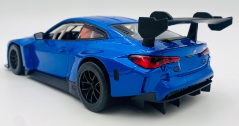 BMW M4 GT3 światło dźwięk model METAL 1:24 MSZ 68277A niebieski