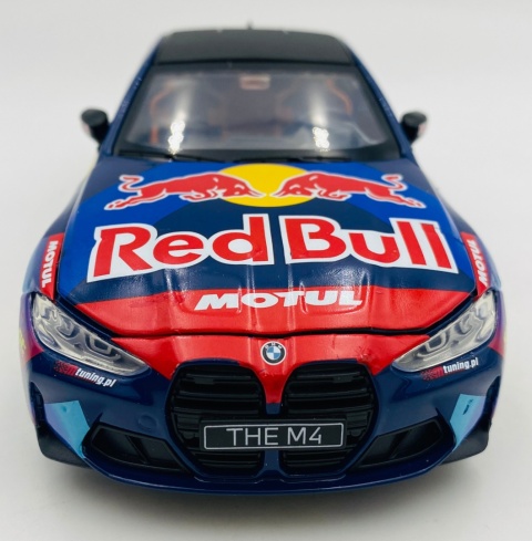 BMW M4 Red Bull światło dźwięk model METAL 1:24 MSZ 68292