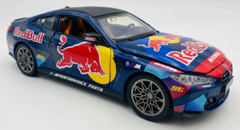 BMW M4 Red Bull światło dźwięk model METAL 1:24 MSZ 68292