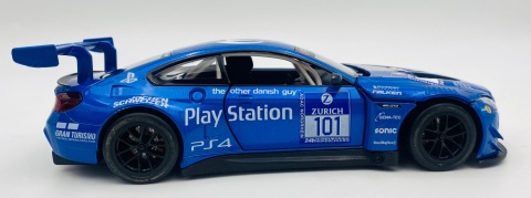 BMW M6 GT3 światło dźwięk model METAL 1:24 MSZ 68255A niebieski