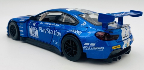 BMW M6 GT3 światło dźwięk model METAL 1:24 MSZ 68255A niebieski
