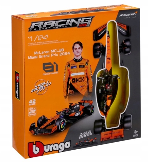 Bolid do składania F1 McLaren MCL38 #81 Oscar Piastri 1:24 podstawka