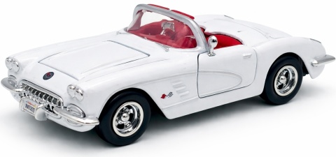 Chevrolet CORVETTE 1959 Cabrio model 1:24 Motormax 73216 biały