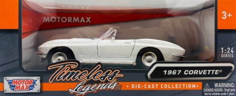 Chevrolet CORVETTE 1967 Cabrio 1:24 Motormax 73224 biały