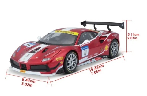 FERRARI RACING - 488 CHALLENGE (FORMULA RACING 2017) Red #11 do składania 26586