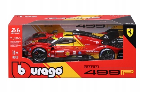 Ferrari 499P 24H LE MANS CHAMPION 2024 #50 model Bburago 26312 1:24
