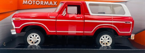Ford Bronco (hard top) 1978 1:24 Motormax 79373 czerwony