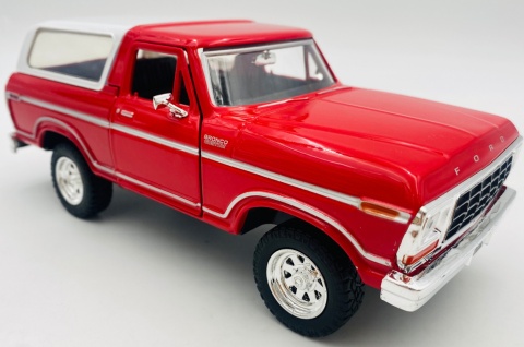 Ford Bronco (hard top) 1978 1:24 Motormax 79373 czerwony
