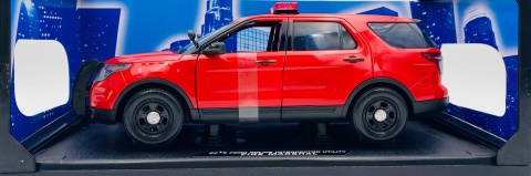 Ford Explorer Fire Marshal czerwony bez oznaczeń 2015 1:18 Motormax 73545