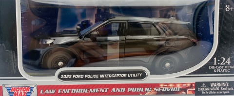 Ford Interceptor Police Utility 2022 czarny model 1:24 Motormax 76990