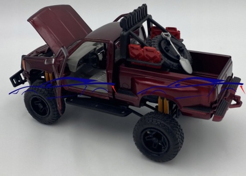 GMC Sierra GT OFF ROAD Series 1:24 Motormax 79136 czerwony