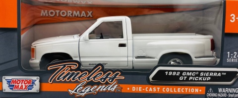 GMC Sierra GT Pickup 1992 1:24 Motormax 73204 biały