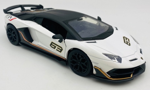 LAMBORGHINI Aventador SVJ światło dźwięk model METAL 1:24 MSZ 68269 biały