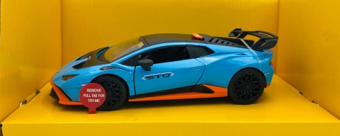 LAMBORGHINI Huracan STO światło dźwięk model METAL 1:24 MSZ 68279 niebieski
