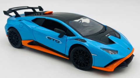 LAMBORGHINI Huracan STO światło dźwięk model METAL 1:24 MSZ 68279 niebieski