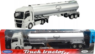 MAN TGX ciągnik z naczepą cysterną TIR model WELLY 1:32