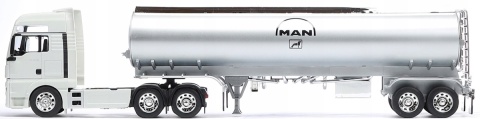 MAN TGX ciągnik z naczepą cysterną TIR model WELLY 1:32