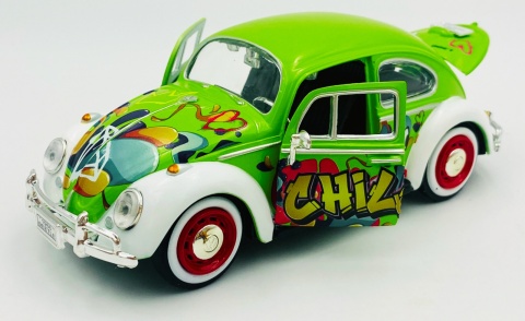 VW Beetle Classic Käfer 1:24 Motormax model 79598 graffiti