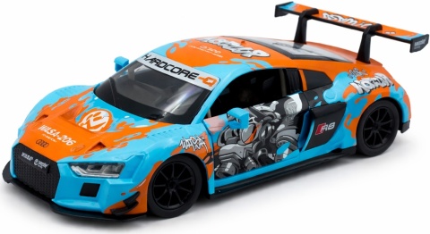 AUDI R8 LMS WASA światło dźwięk model METAL 1:24 MSZ 68291A blue graffiti