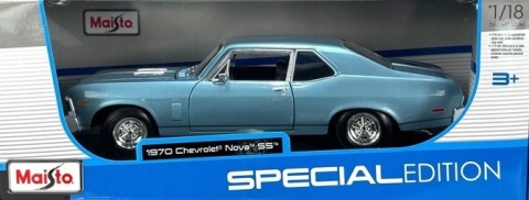 Chevrolet NOVA SS 396 coupe 1970 1:18 Maisto 31132 jasny niebieski