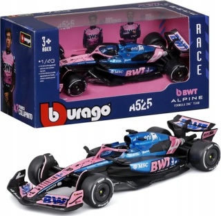 F1 bolid Alpine A525 BWT #10 Pierre Gasly Monaco GP 2025 BBurago 1:43