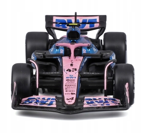 F1 bolid Alpine A525 BWT #43 Franco Colapinto Monaco GP 2025 BBurago 1:43