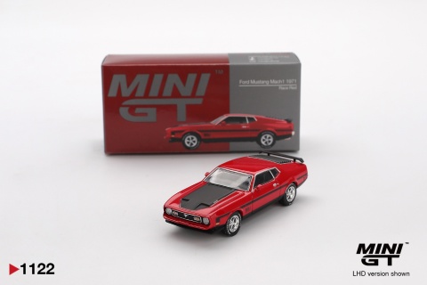 FORD Mustang Mach I 1971 model MGT01122 MiniGT 1:64 LHD czerwony