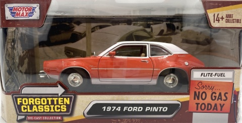 Ford Pinto 1974 model 1:24 Motormax 79044 pomarańczowy