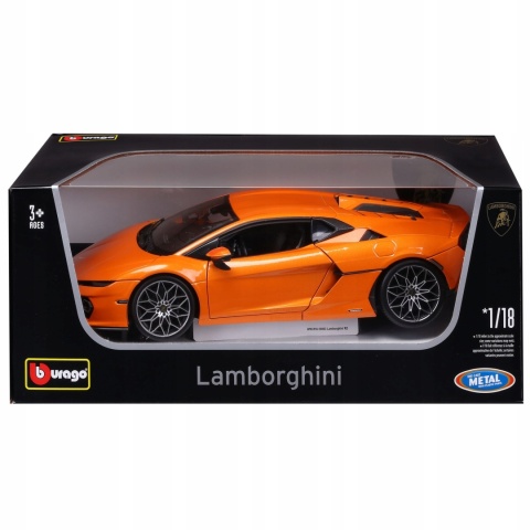 Lamborghini Temerario skala 1:18 model Bburago 11052OR pomarańczowy