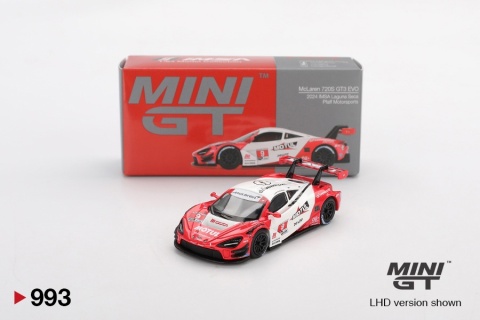 McLaren 720S GT3 Evo Pfaff #9 IMSA Laguna Seca 2024 MGT00993 MiniGT 1:64