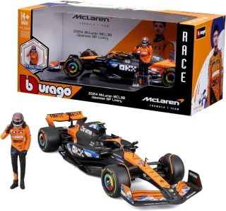 McLaren MCL38 F1 GP Japonii 2024 #4 Norris figurka BBurago 1:24 tor Suzuka