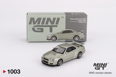 NISSAN SKYLINE GT-R (R34) V-Spec II '02 Millenium Jade MGT01003 MiniGT 1:64