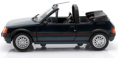 PEUGEOT 205 CTI 1986 cabrio model metal S1806204 Solido 1:18 ciemny zielony