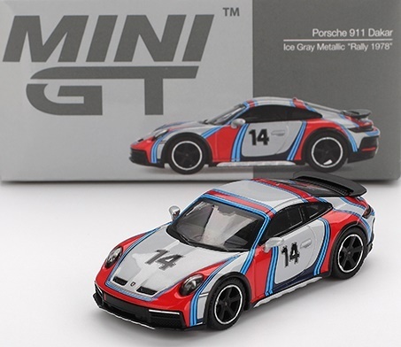 PORSCHE 911 (992) DAKAR 2024 Rally 1978 Tribute MGT00964 MiniGT 1:64